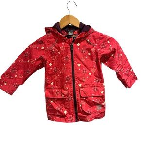 MEC Mountain Equipment Co-op Rain‎ Coat Pink Floral Size 24 Months